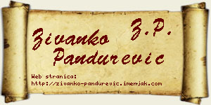 Živanko Pandurević vizit kartica